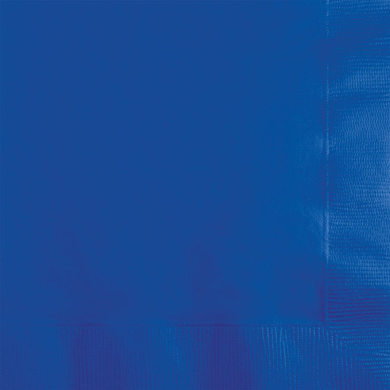 600 pc Bulk Cobalt Blue 2 ply Beverage Napkins