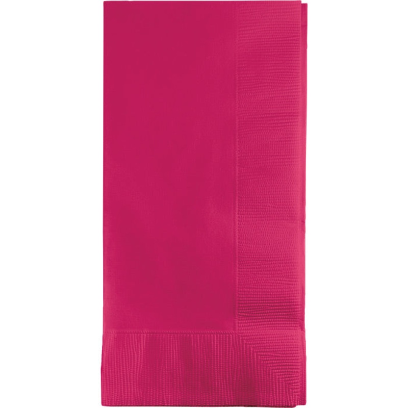 600 pc Bulk Hot Magenta 2 Ply Dinner Napkins