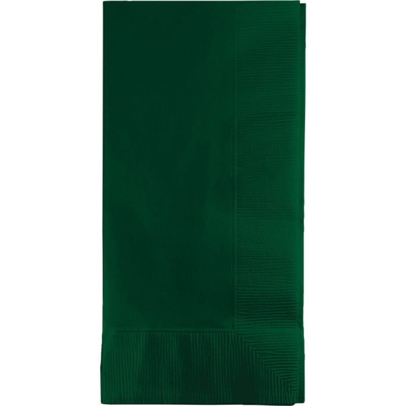 600 pc Bulk Hunter Green 2 Ply Dinner Napkins