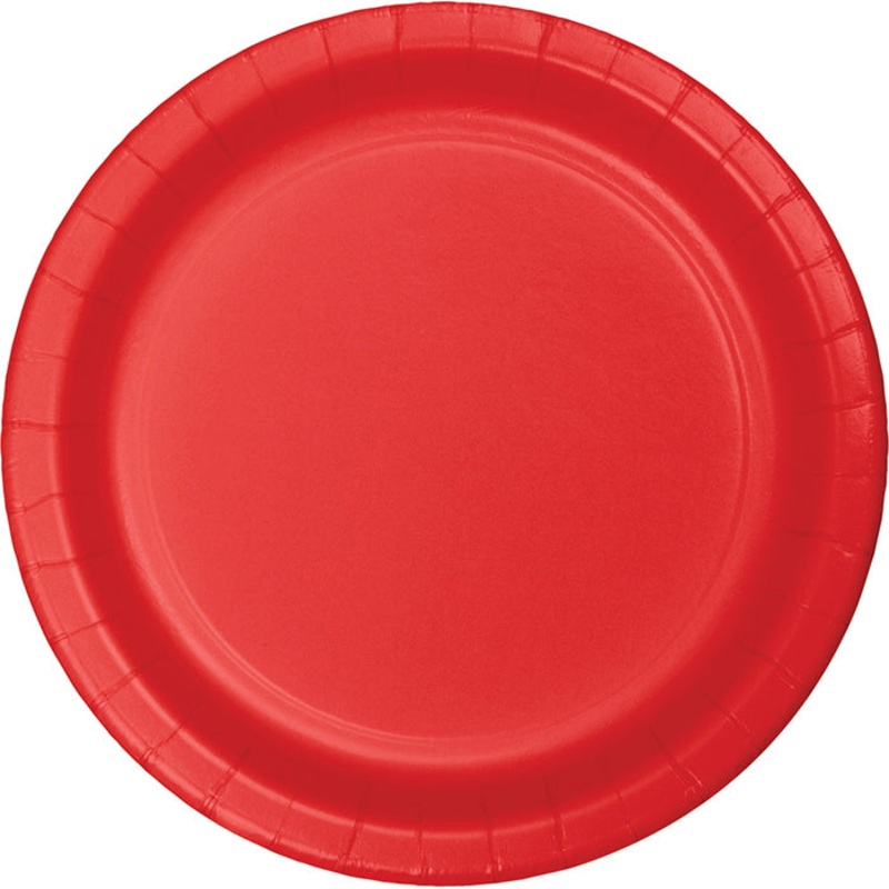 900 pc Bulk Classic Red Dessert Plates