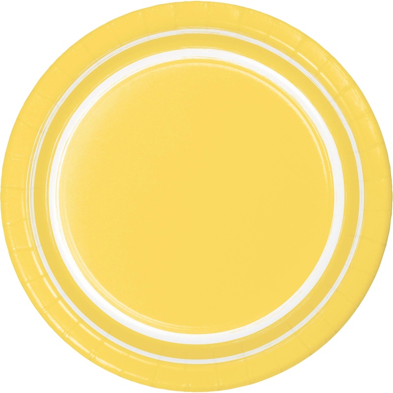 120 pc Bulk Soft Yellow 10 pc Bulk Sturdy Style 6.75 Inch Dessert Plate