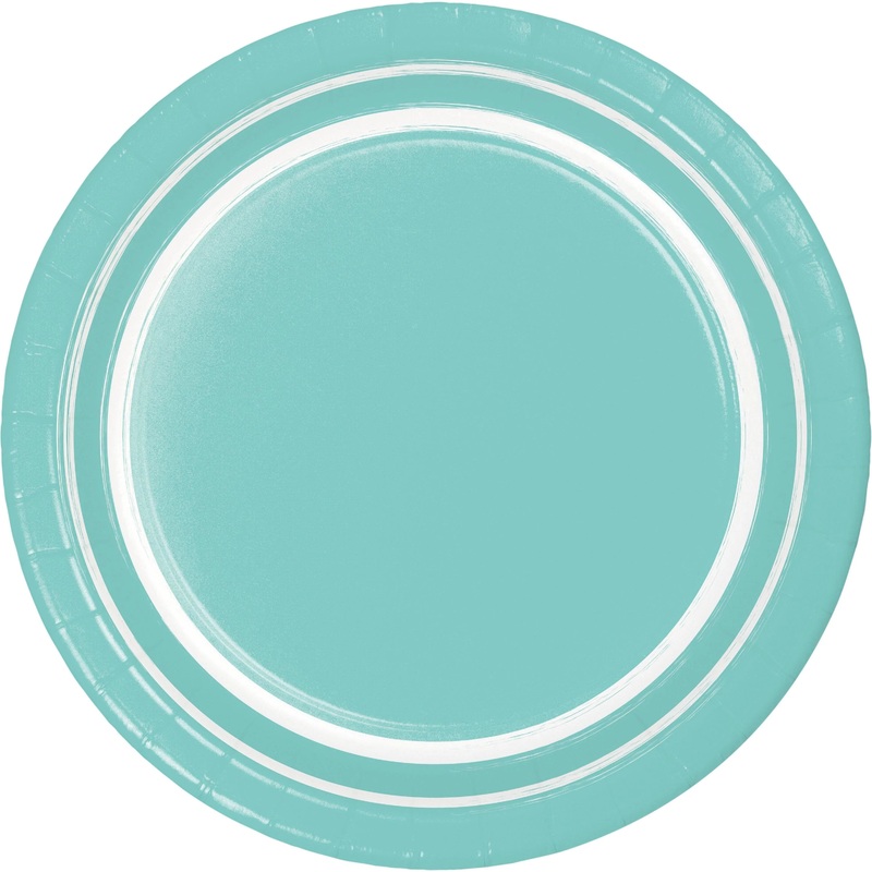 120 pc Bulk Spa Blue 10 pc Bulk Sturdy Style 6.75 Inch Dessert Plate