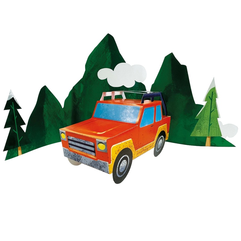 6 pc Bulk Outdoor Adventure Centerpiece 3D Jeep