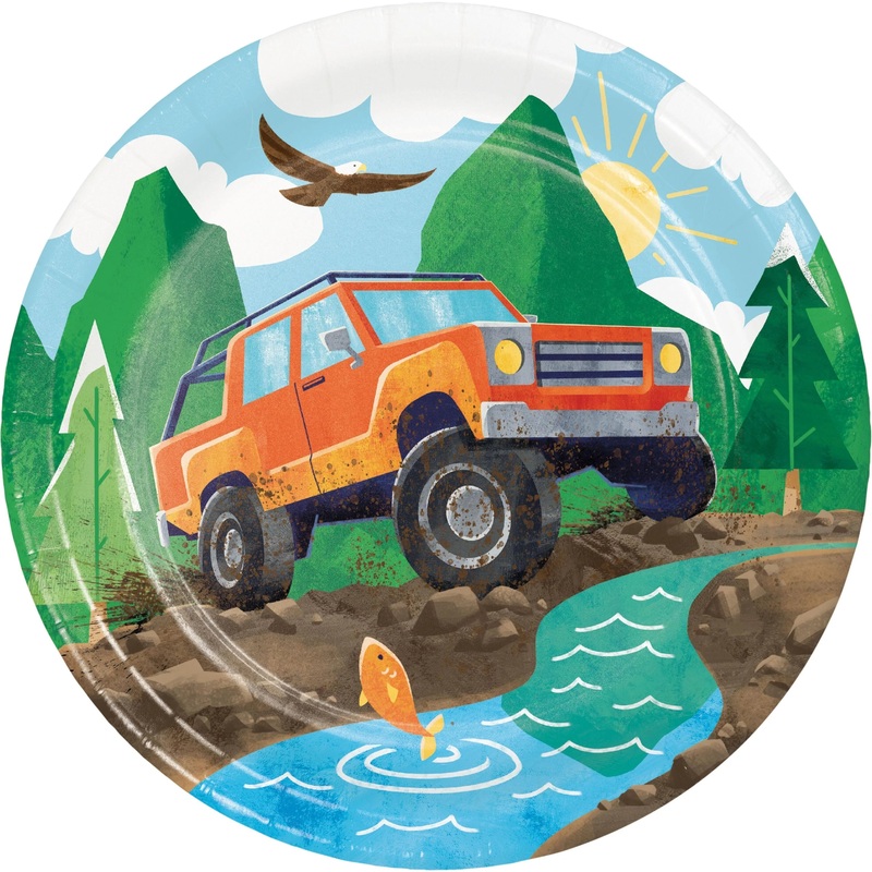 96 pc Bulk Outdoor Adventure 8.75 Inch Dinner Plate