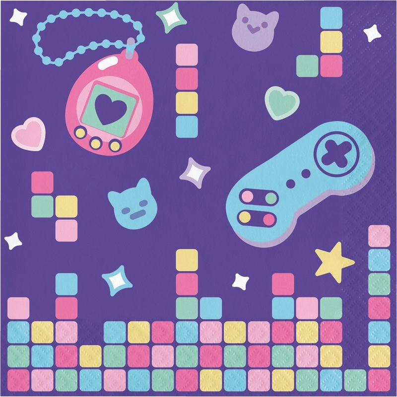 192 pc Bulk Gamer Girl 2Ply Luncheon Napkin