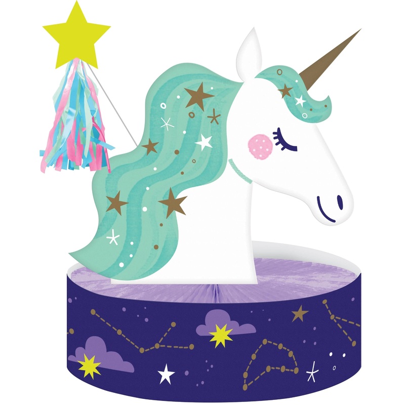6 pc Bulk Unicorn Galaxy Honeycomb Centerpiece