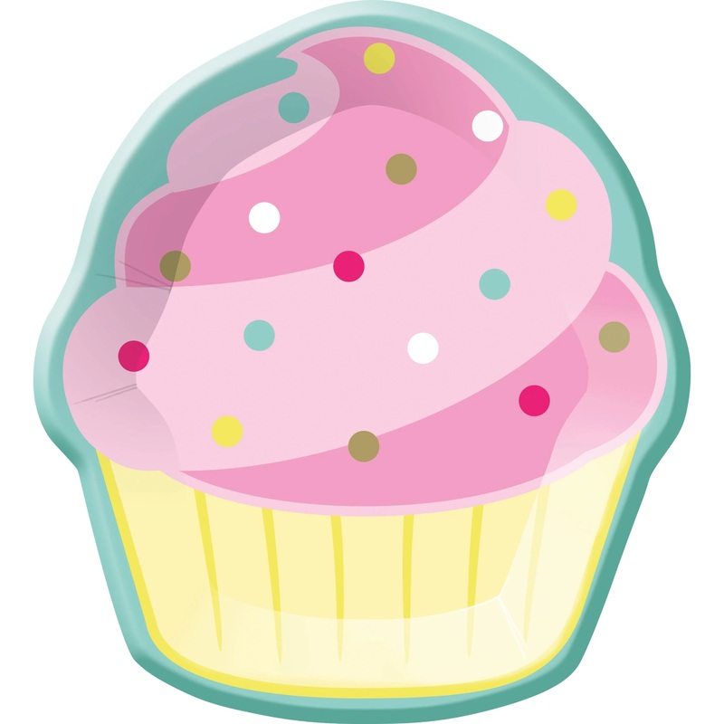 96 pc Bulk Bakery Sweets Cupcake Shaped Plate