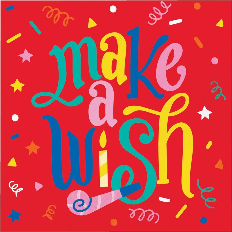 192 pc Bulk Hats Off Birthday Paper Lunch Napkin
