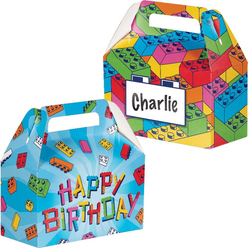 24 pc Bulk Block Bash Toy Blocks Party Favor Boxes
