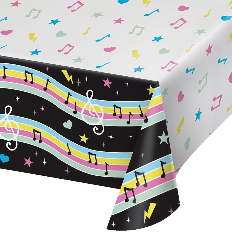 6 pc Bulk Birthday Beats Disco Party Paper Tablecloths