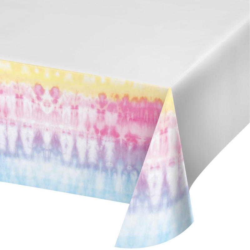 6 pc Bulk Tie Dye Party Paper Table Covers