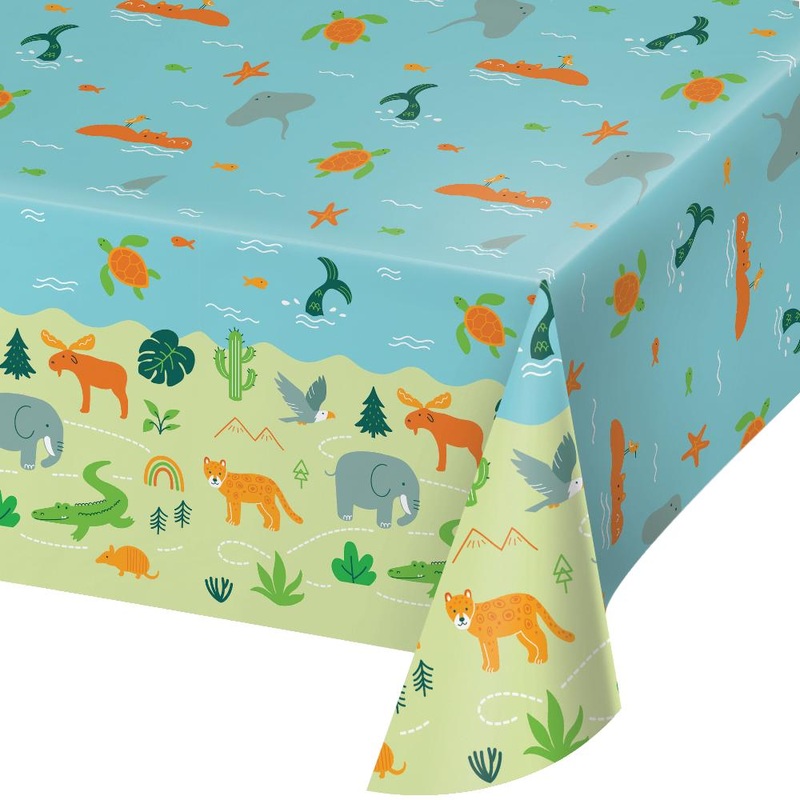 6 pc Bulk World Adventure Wildlife Animal Paper Tablecloths