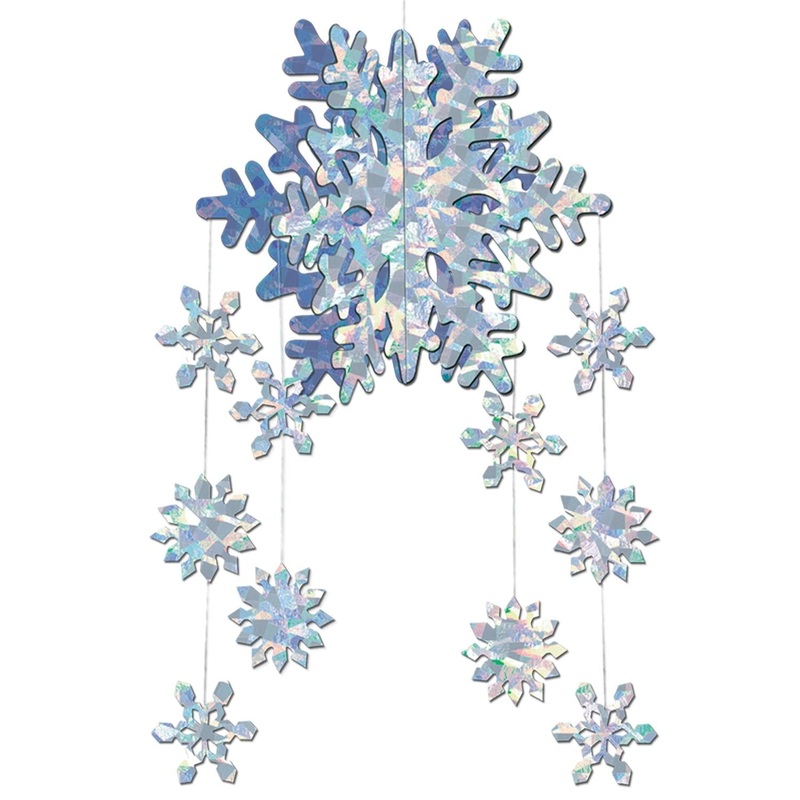 12 Pack Beistle Christmas 3-D Snowflake Mobile