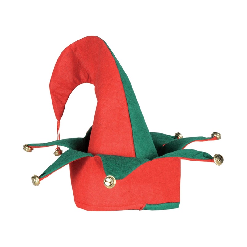 12 Pack Beistle Christmas Felt Elf Hat with Bells