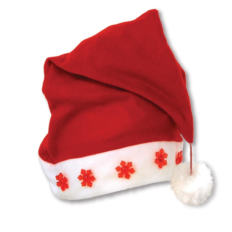 12 Pack Beistle Christmas Light-Up Santa Hat