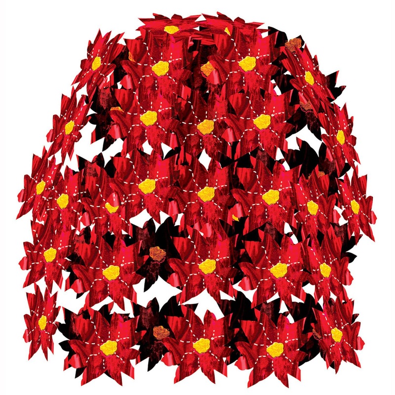 12 Pack Beistle Christmas Poinsettia Cascade