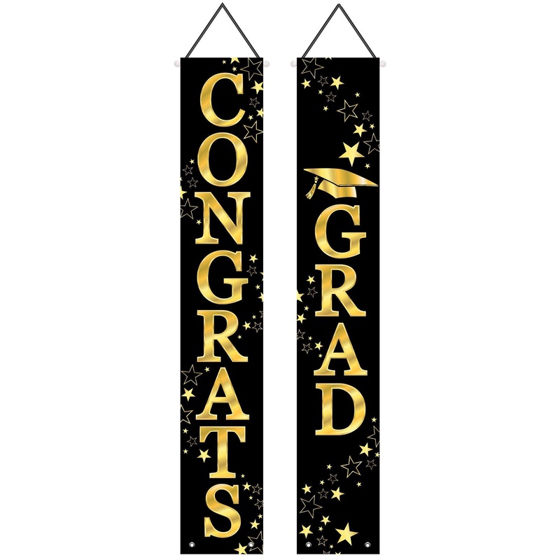 12 Pack Beistle Congrats Grad Fabric Graduation Party Door Panel Set