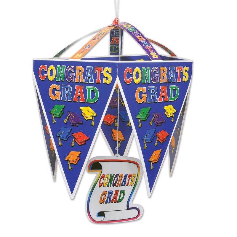 12 Pack Beistle Congrats Grad Graduation Party Pennant Chandelier