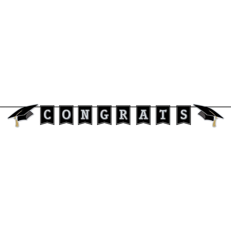 12 Pack Beistle Congrats Grad Graduation Party Streamer