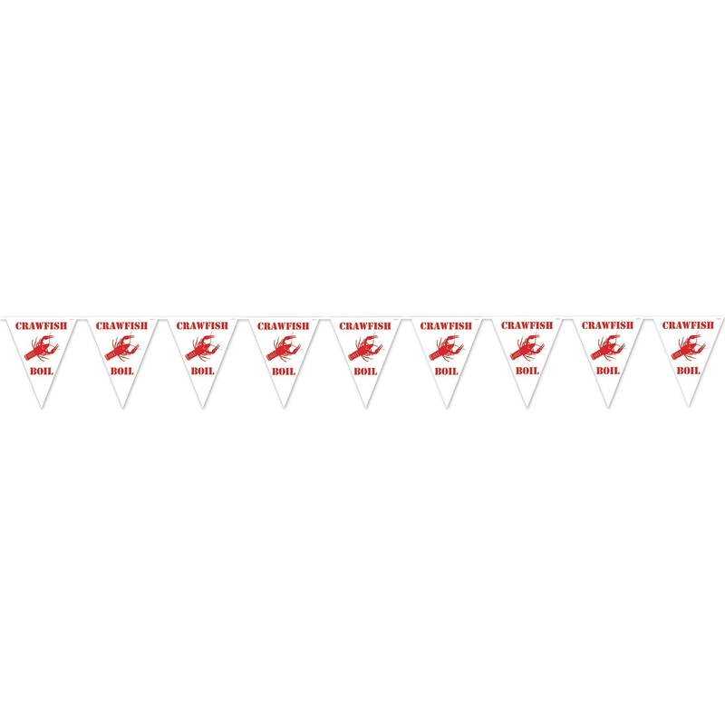 12 Pack Beistle Mardi Gras Crawfish Boil Pennant Banner