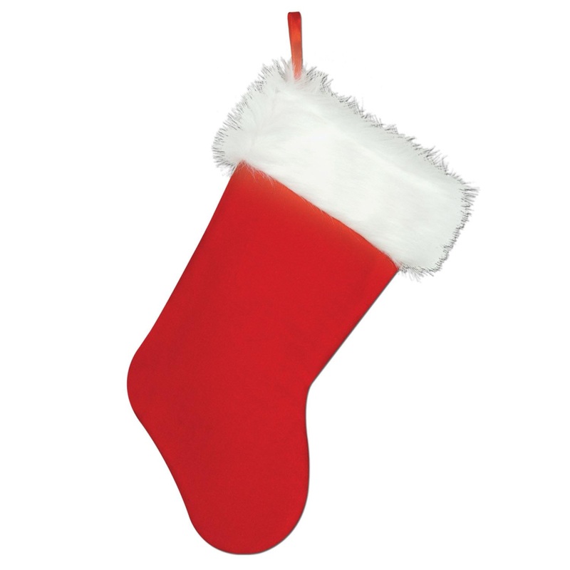 12 Pack Beistle Plush Christmas Stocking