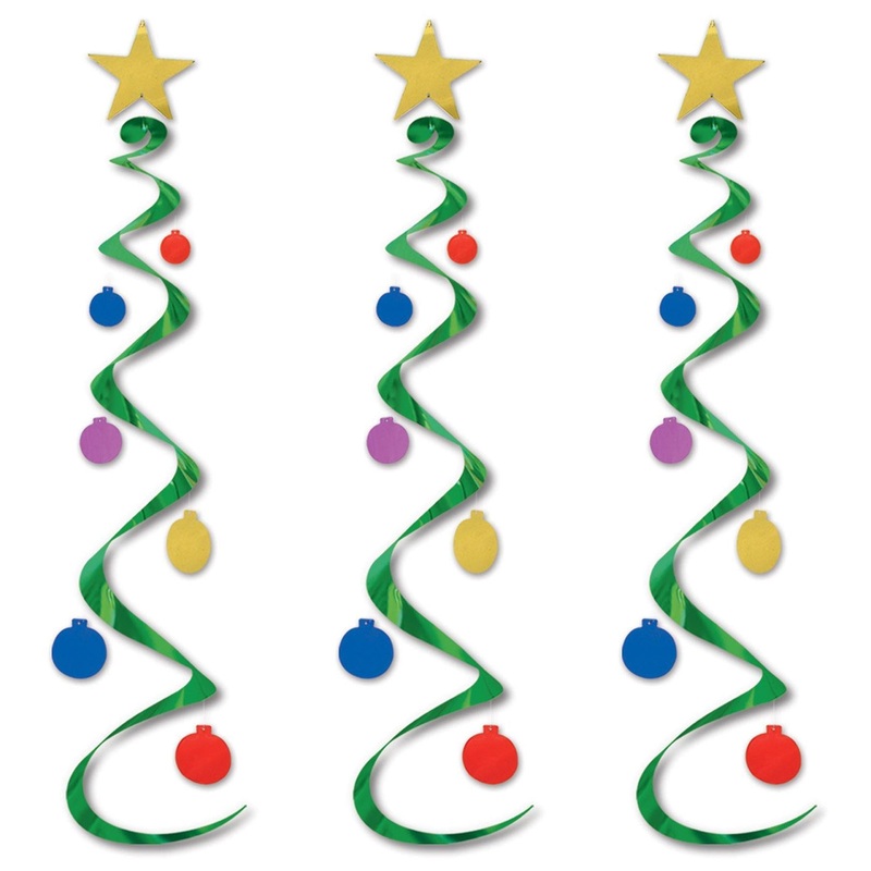 18 Piece Beistle Christmas Tree Whirls