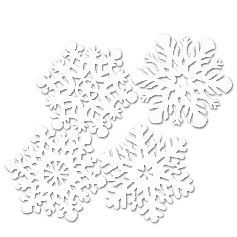 48 Pack Beistle Christmas Packaged Snowflake Cutouts