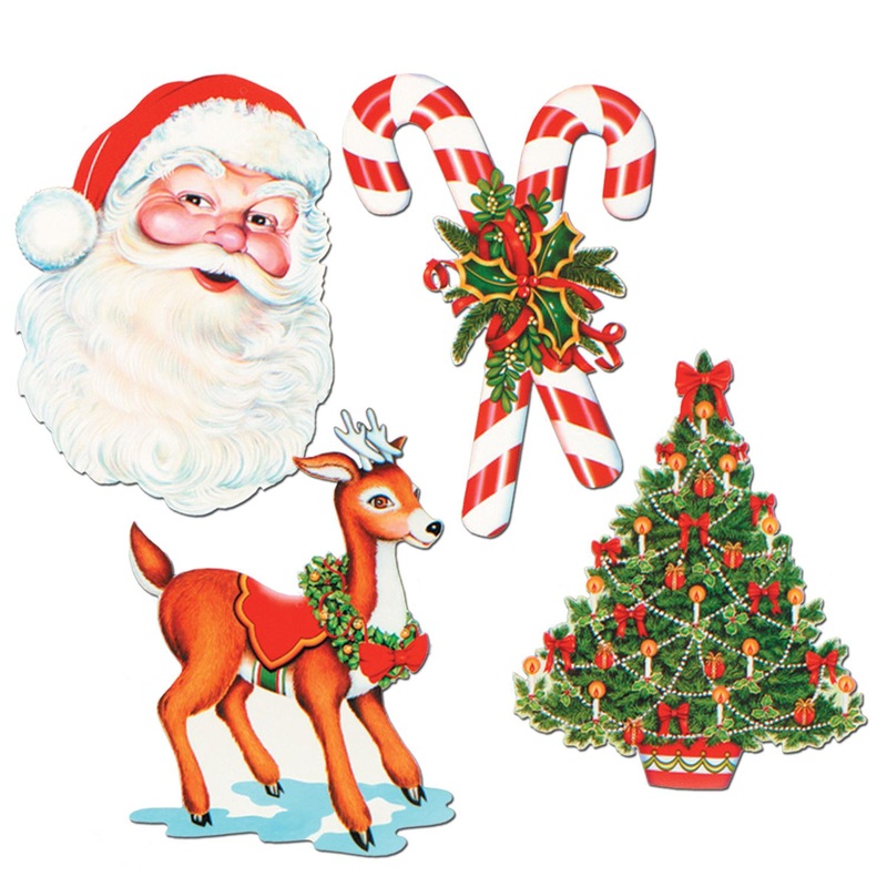 48 Pack Beistle Packaged Christmas Cutouts