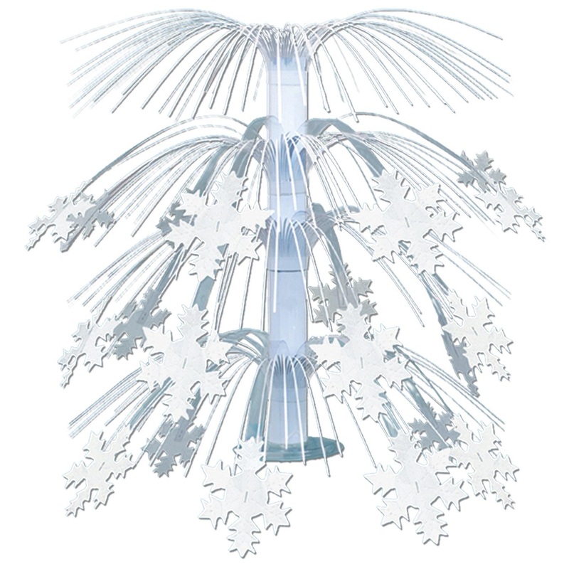 6 Pack Beistle Christmas Snowflake Cascade Centerpiece