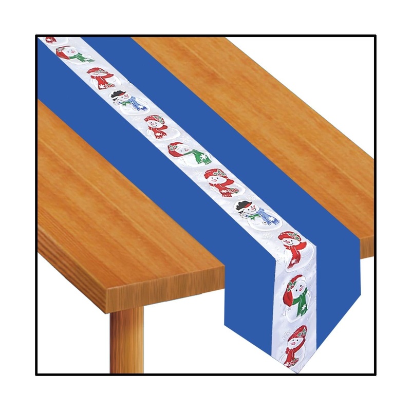 6 Pack Beistle Christmas Snowman Fabric Table Runner