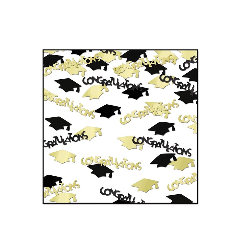 6 Pack Beistle Congrats/Caps Graduation Party Confetti (0.5 Oz/Pkg)