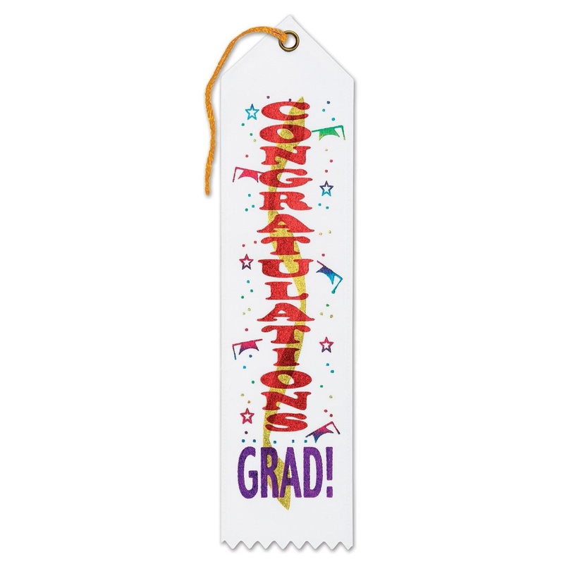 6 Pack Beistle Congratulations Grad! Graduation Party Award Ribbon