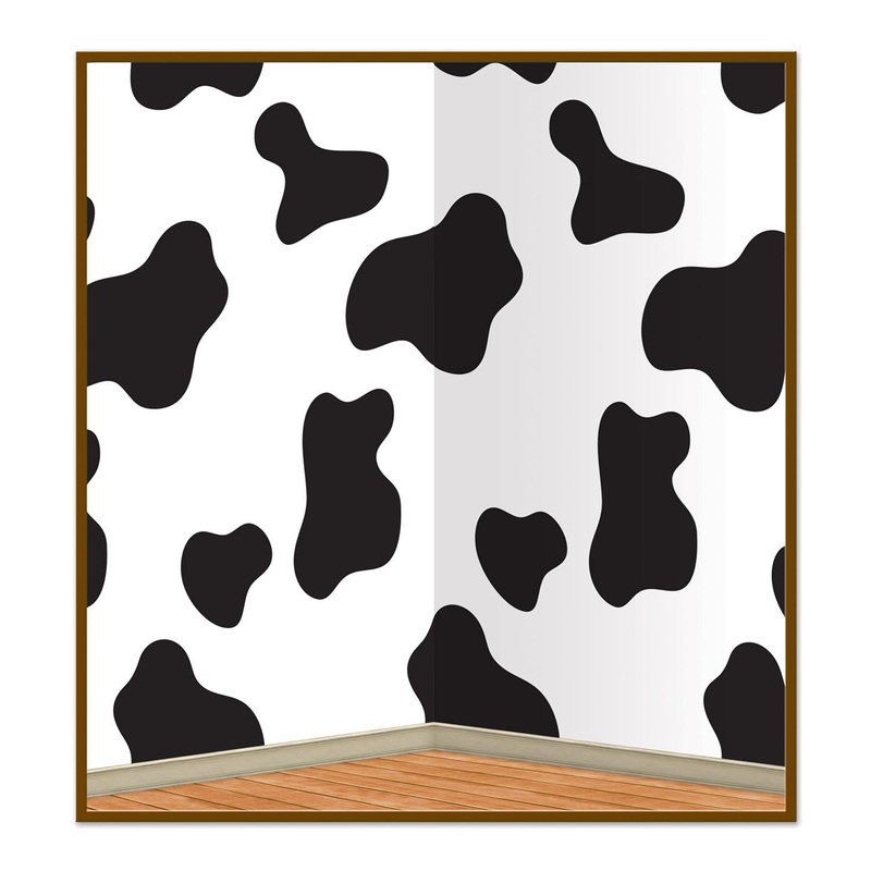6 Pack Beistle Cow Print Party Backdrop