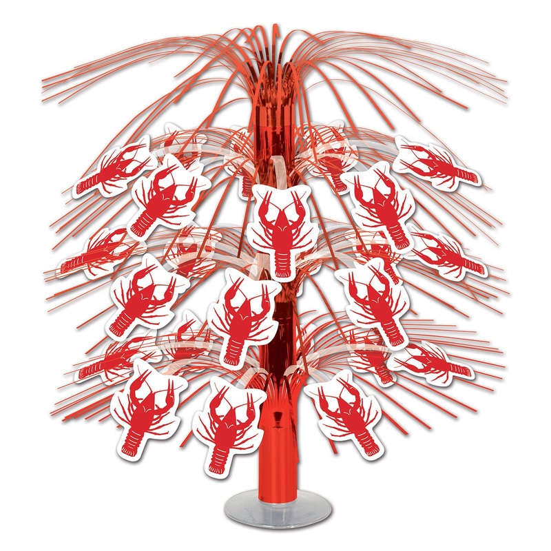 6 Pack Beistle Mardi Gras Crawfish Cascade Centerpiece