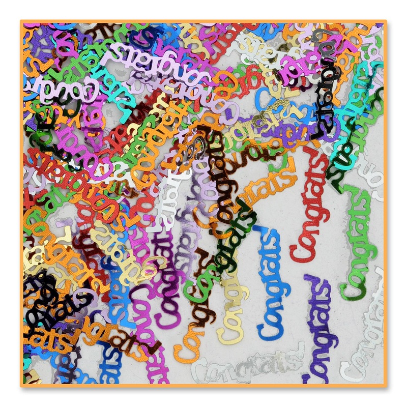6 Pack Beistle Party Congrats Confetti (0.5 Oz/Pkg)