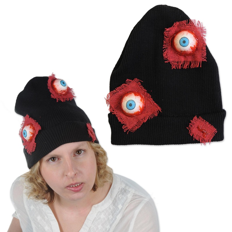 12 Pack Beistle Halloween Eyeballs Knit Cap