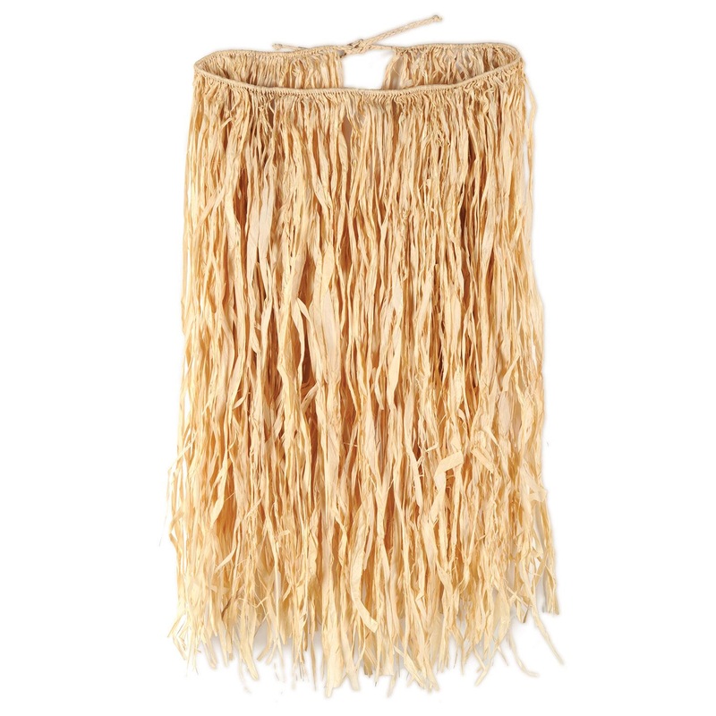12 Pack Beistle Luau Party Extra Large Raffia Hula Skirt - Natural (38"W x 30"L )
