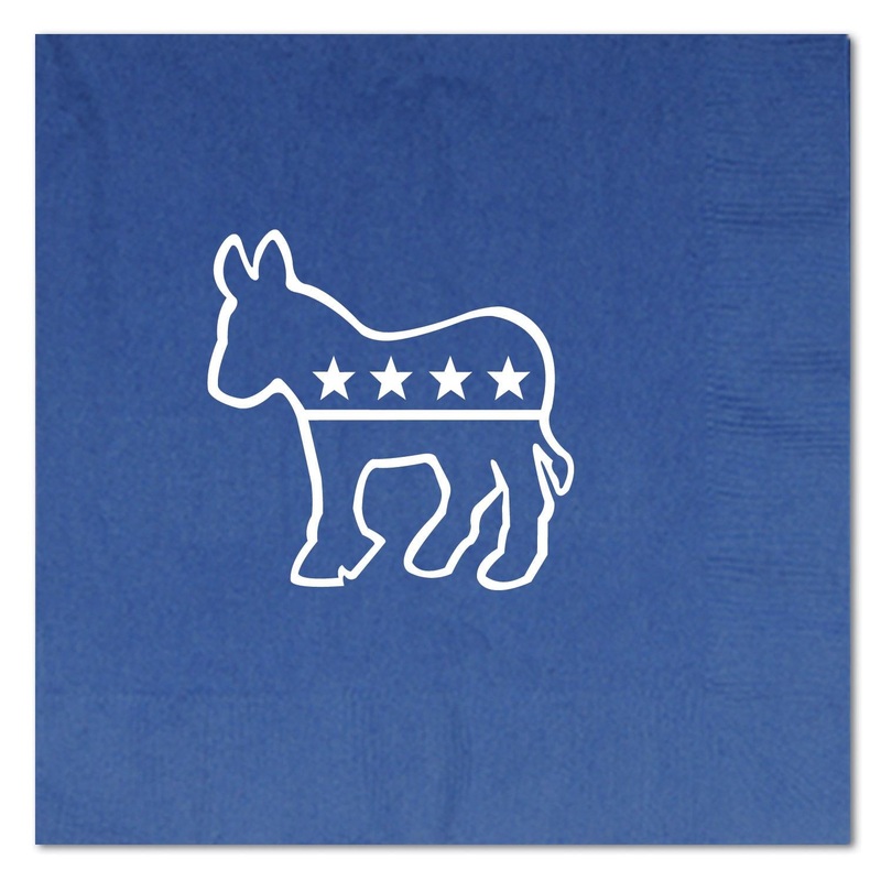 192 Pack Beistle Democratic Luncheon Napkins 2-Ply blue