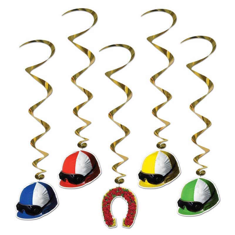 30 Piece Beistle Jockey Helmet Party Whirls