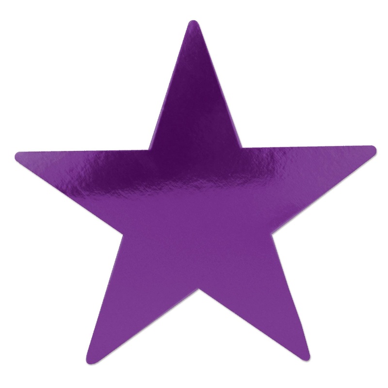 36 Pack Beistle 9" Foil Party Star Cutout- Purple