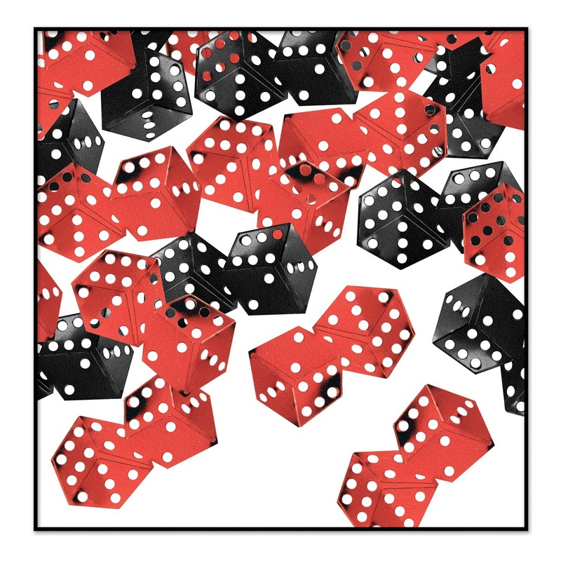 6 Pack Beistle Dice Party Confetti (0.5 Oz/Pkg)