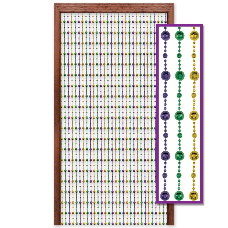 Beistle Mardi Gras Disco Ball Bead Curtain Decoration
