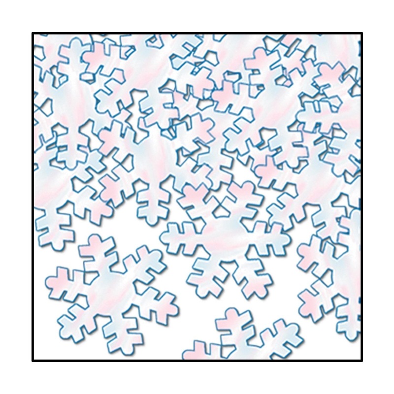 12 Pack Beistle Christmas Confetti Snowflakes opalescent (1 Oz per Pack)