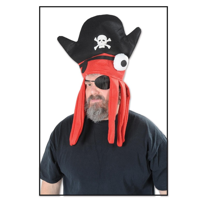 12 Pack Beistle Felt Pirate Squid Hat