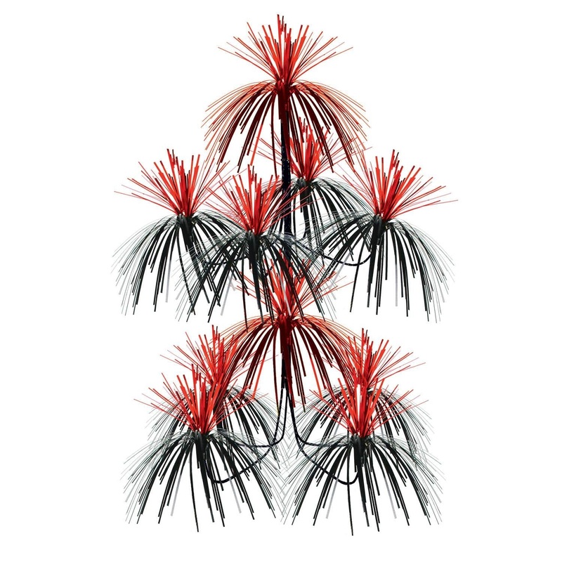 12 Pack Beistle Firework Party Chandelier - black/red