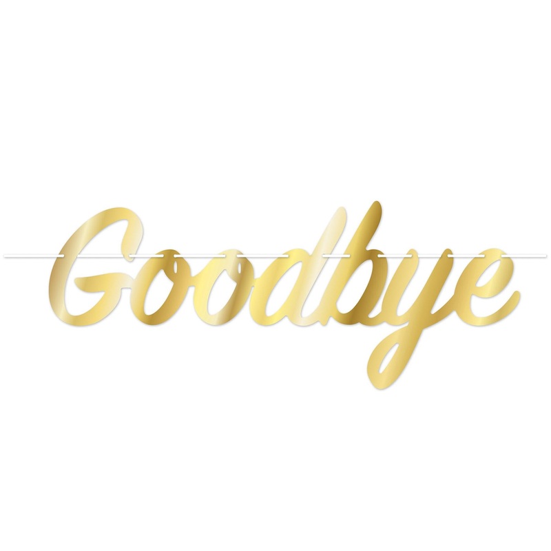 12 Pack Beistle Foil "Goodbye" Party Streamer