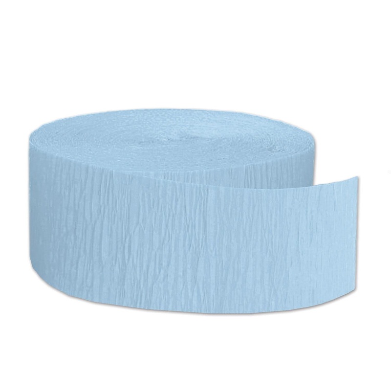 12 Pack Beistle FR Festive Party Crepe Streamer - Light blue