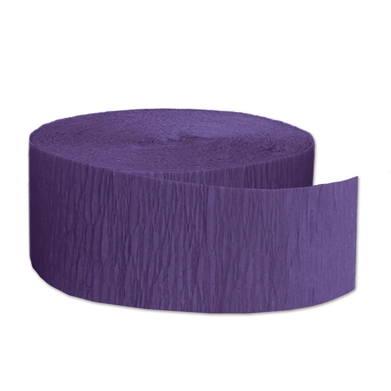 12 Pack Beistle FR Festive Party Crepe Streamer - purple
