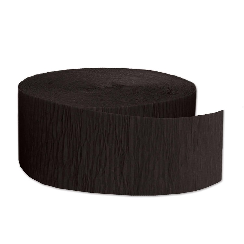 12 Pack Beistle FR Party Festive Crepe Streamer - black