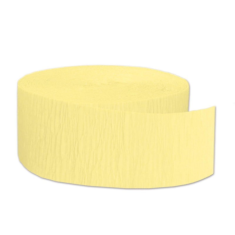12 Pack Beistle FR Party Festive Crepe Streamer - yellow